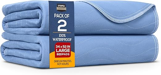Utopia Bedding Washable Underpads – Waterproof Reusable Heavy Absorbency Incontinence Bed Pads for Adults Utopia Bedding Washable Underpads – Waterproof Reusable Heavy Absorbency Incontinence Bed Pads for Adults