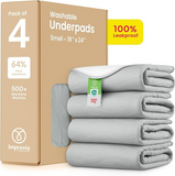 Washable Underpads – Heavy Absorbency Reusable Incontinence Pads for Adults & Elderly