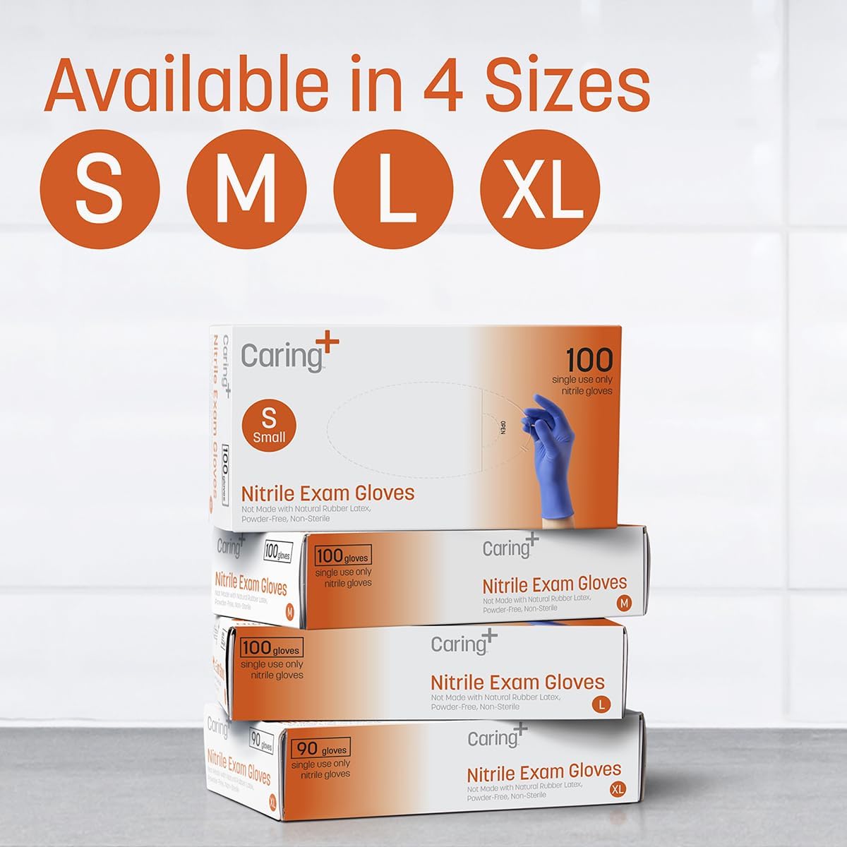 Caring Nitrile Exam Gloves – Blue, Powder-Free, Disposable, 90 Count Caring Nitrile Exam Gloves – Blue, Powder-Free, Disposable, 90 Count
