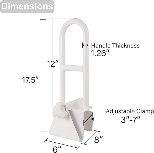 Vaunn Medical Bathtub Handle Grab Bar – Adjustable Safety Rail for Seniors (300 lbs) Vaunn Medical Bathtub Handle Grab Bar – Adjustable Safety Rail for Seniors (300 lbs)