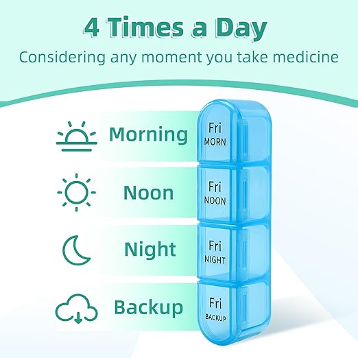 Daviky Pill Organizer – 4 Times a Day Large 7-Day Medicine Case with Removable Containers Daviky Pill Organizer – 4 Times a Day Large 7-Day Medicine Case with Removable Containers