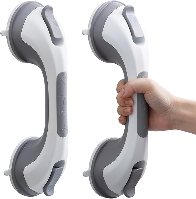 TAILI Suction Grab Bars for Bathtubs & Showers – 2-Pack Heavy-Duty Safety Handles for Seniors (240 lbs each) TAILI Suction Grab Bars for Bathtubs & Showers – 2-Pack Heavy-Duty Safety Handles for Seniors (240 lbs each)