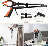 2-Pack 32" Grabber Reacher Tool with LED Light & Magnetic Tip