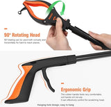 2-Pack 32" Grabber Reacher Tool with LED Light & Magnetic Tip