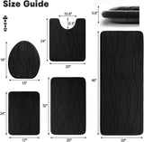YIHOUSE 5-Piece Memory Foam Bathroom Rug Set – Ultra-Soft, Absorbent & Non-Slip Bath Mats