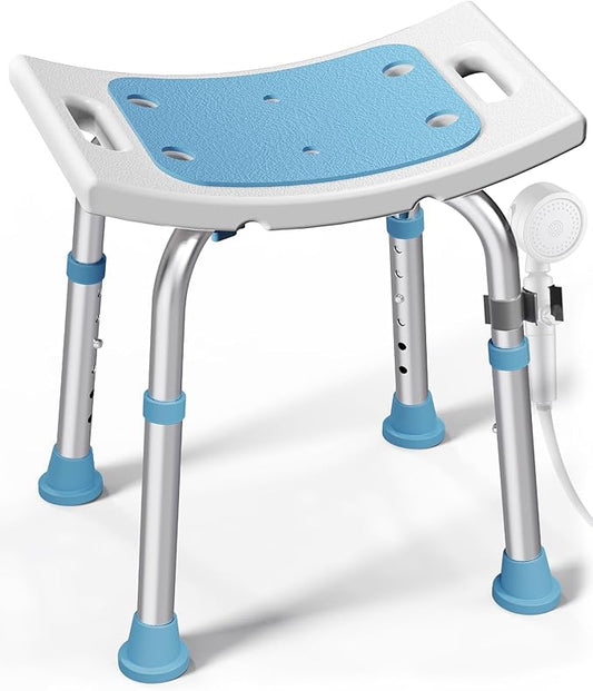 HOMLAND Adjustable Shower Chair – Safe & Comfortable Bath Seat for Elderly and Disabled (400 lbs)