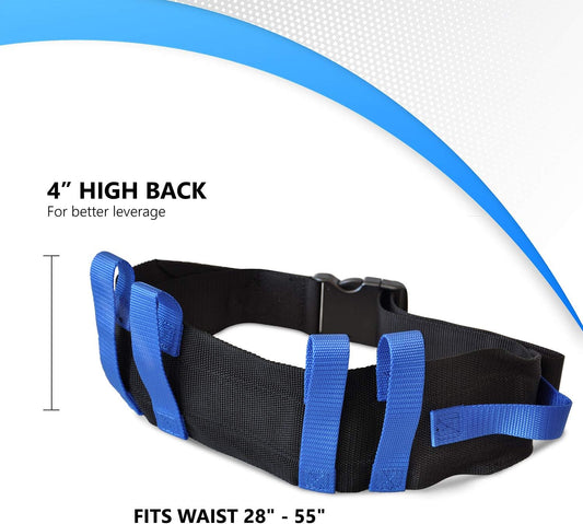 Transfer & Gait Belt with Metal Buckle – 54" Adjustable Support Strap for Seniors, Patients & Caregivers