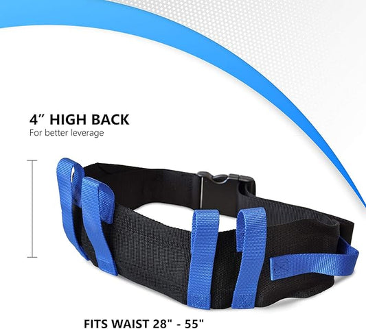 Transfer & Gait Belt with Metal Buckle – 54" Adjustable Support Strap for Seniors, Patients & Caregivers