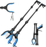 2-Pack 32" Grabber Reacher Tool with LED Light & Magnetic Tip