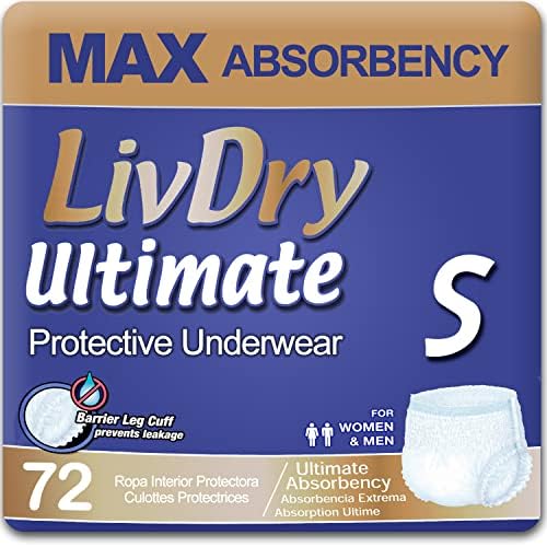 LivDry Ultimate Incontinence Underwear – Maximum Absorbency, All-Day Confidence