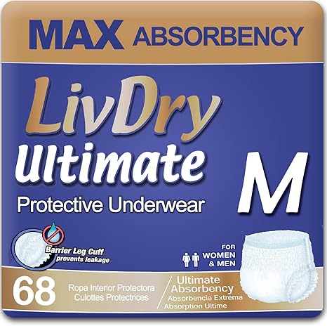 LivDry Ultimate Incontinence Underwear – Maximum Absorbency, All-Day Confidence