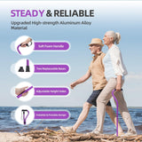 Walking Cane for Men & Women Adjustable Cane with Offset Soft Cushioned Handle -Portable Lightweight Sturdy Mobility Walker Aid for Elderly, Seniors Collapsible Cane