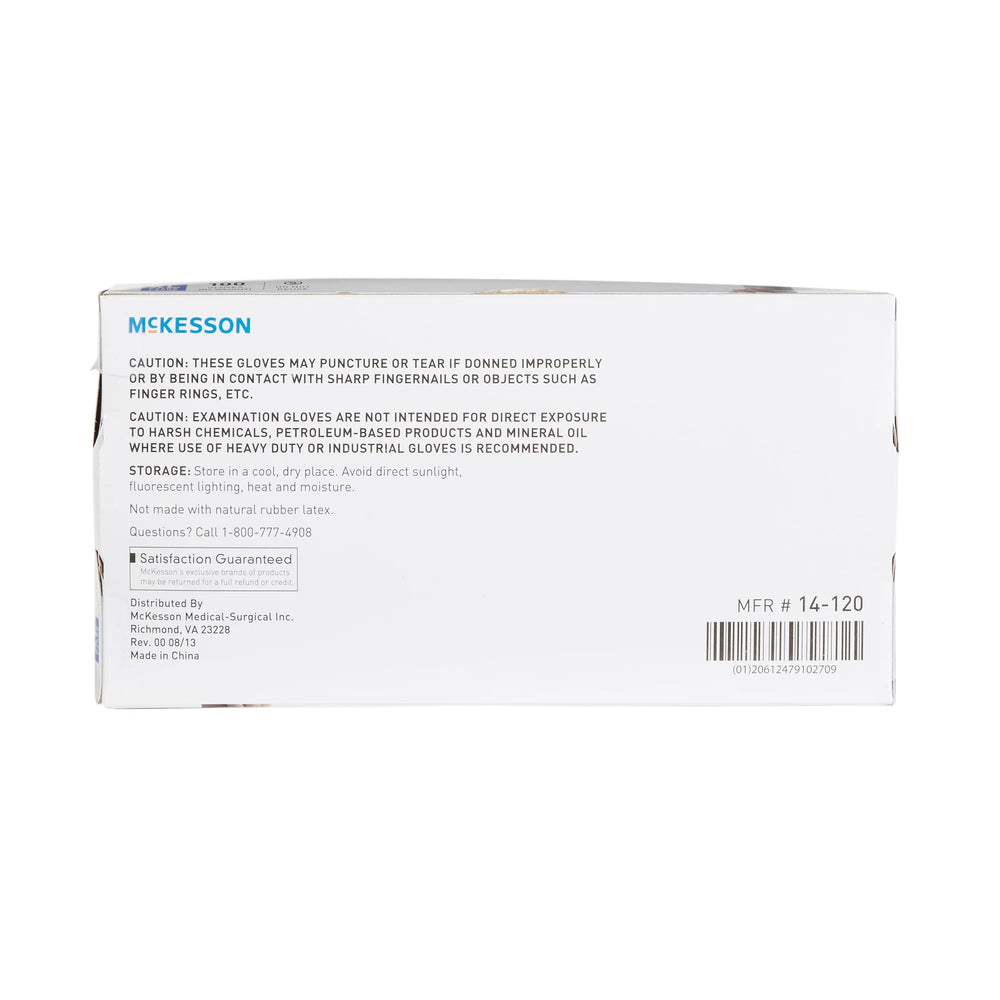 Vinyl Exam Gloves, Powder-Free, Disposable Medical Glove - XL, 100 Count, 1 Box