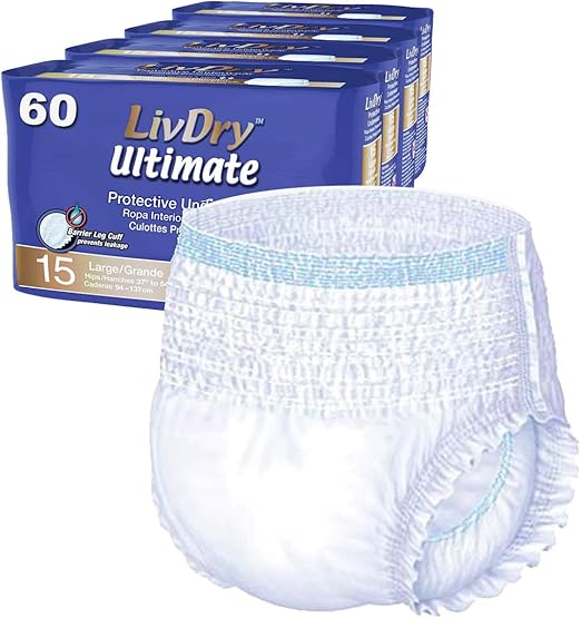 LivDry Ultimate Incontinence Underwear – Maximum Absorbency, All-Day Confidence