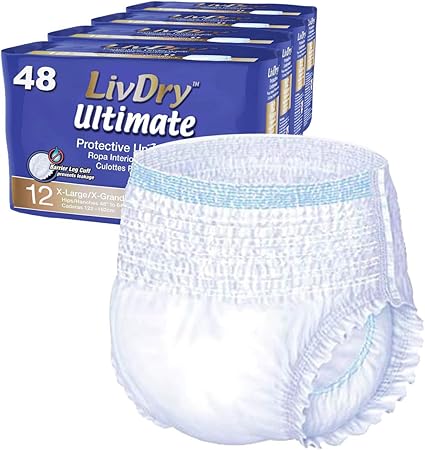 LivDry Ultimate Incontinence Underwear – Maximum Absorbency, All-Day Confidence