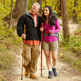 Rustic Wood Walking Stick, Hickory, Traditional Style Handle, for Men & Women, Made in the USA
