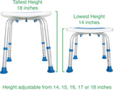 Bathroom Bench Shower Chair Safety Seat, Adjustable Grip Traction, Portable Medical Senior Aid, Foam Padded