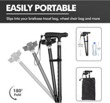 Walking Cane for Women & Men, Adjustable Lightweight LED Walking Stick with Autonomous Standing, Large Sturdy 360 Swivel Base Crutches Cane for Senior