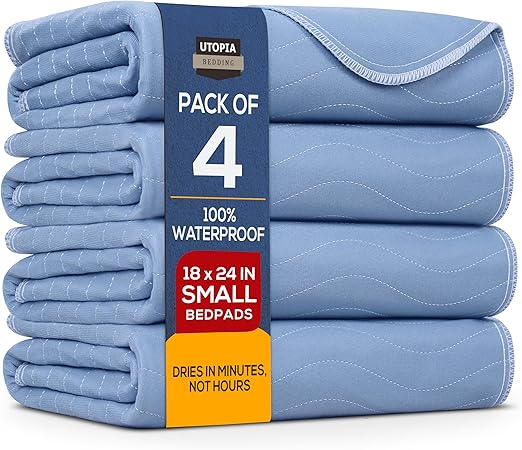 Utopia Bedding Washable Underpads – Waterproof Reusable Heavy Absorbency Incontinence Bed Pads for Adults