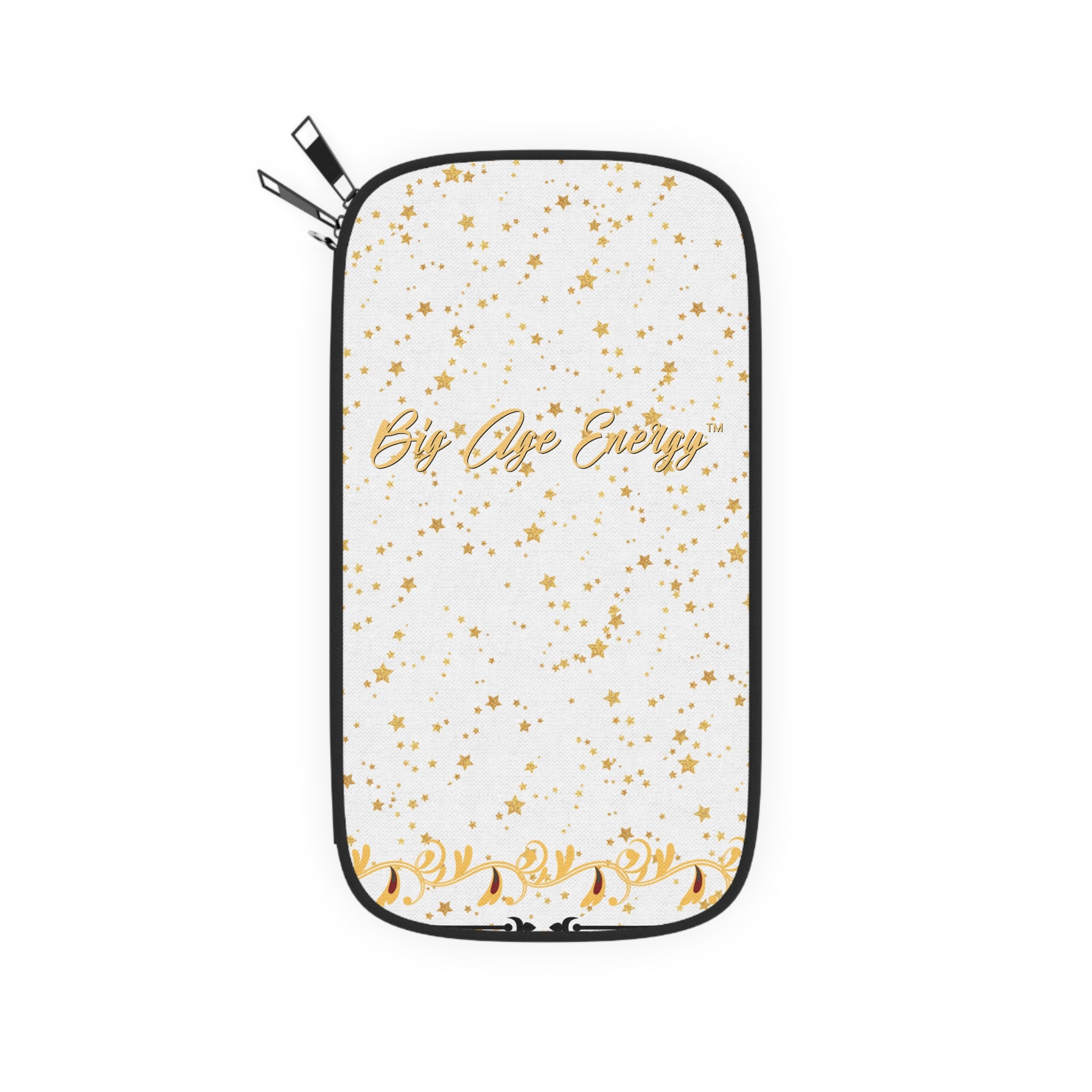 Elegant Starry Passport Wallet - Travel Accessory, Gift for Travelers, Passport Holder, Voyage Essential, Gold Foil Design