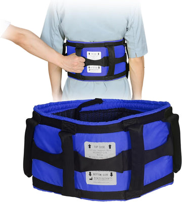 Gait Belts with Padded Handles,Transfer Belts Physical Therapy Belt for Seniors Moving, Lifting Belt Assist Patient/Elderly(Blue, X-Large)