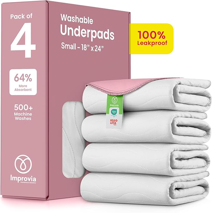 Washable Underpads – Heavy Absorbency Reusable Incontinence Pads for Adults & Elderly
