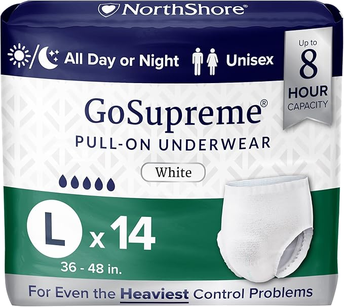 NorthShore GoSupreme Overnight Incontinence Underwear – Maximum Nighttime Protection