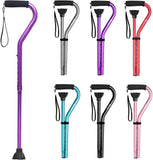 Walking Cane for Men & Women Adjustable Cane with Offset Soft Cushioned Handle -Portable Lightweight Sturdy Mobility Walker Aid for Elderly, Seniors Collapsible Cane