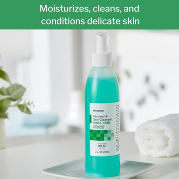 McKesson Perineal Skin Cleanser with Aloe – Rinse-Free Body Wash for Incontinence or Ostomy Care