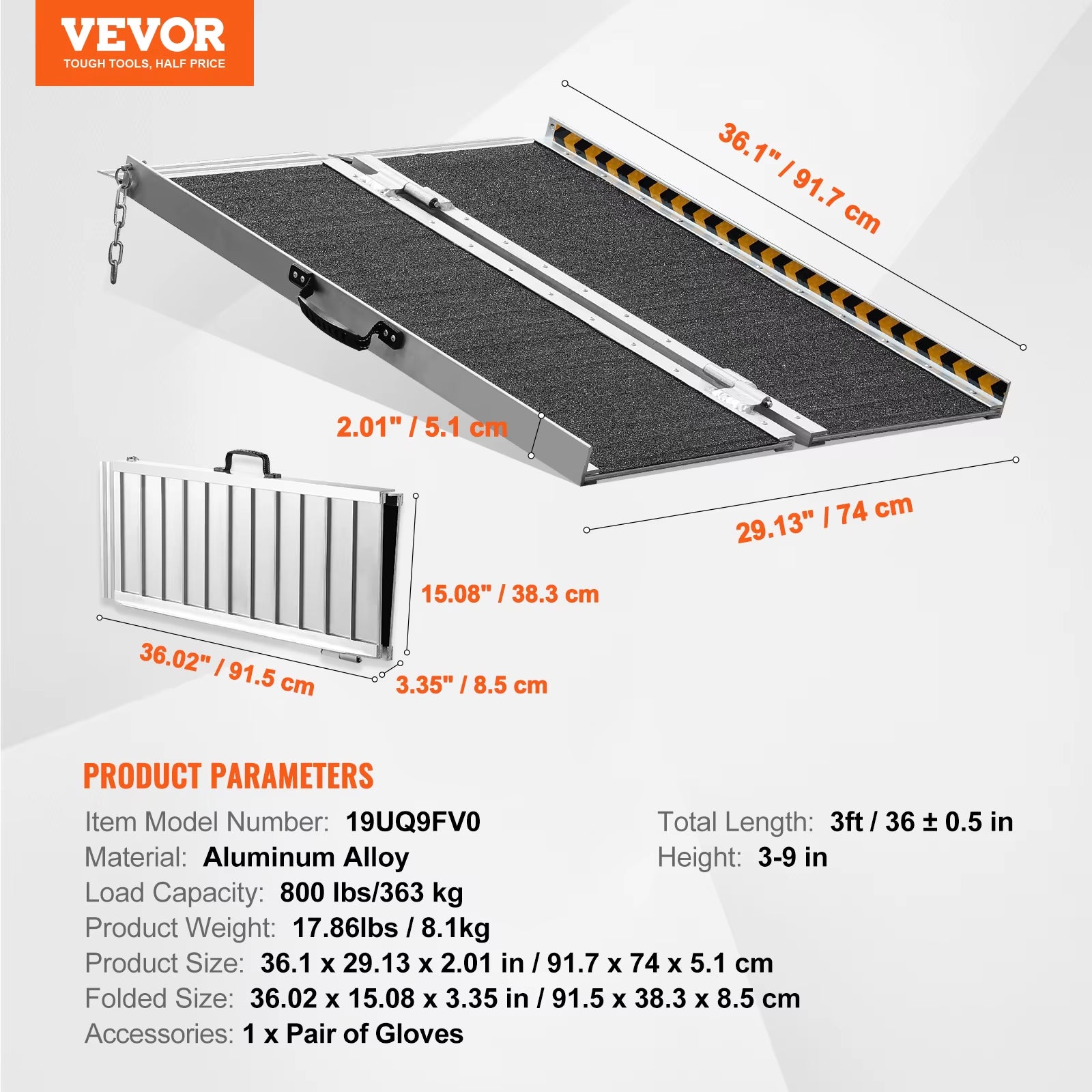 Portable Wheelchair Ramp Non-Slip Aluminum Folding Threshold Ramp Foldable Mobility Scooter Ramp Wheel Chair Ramp