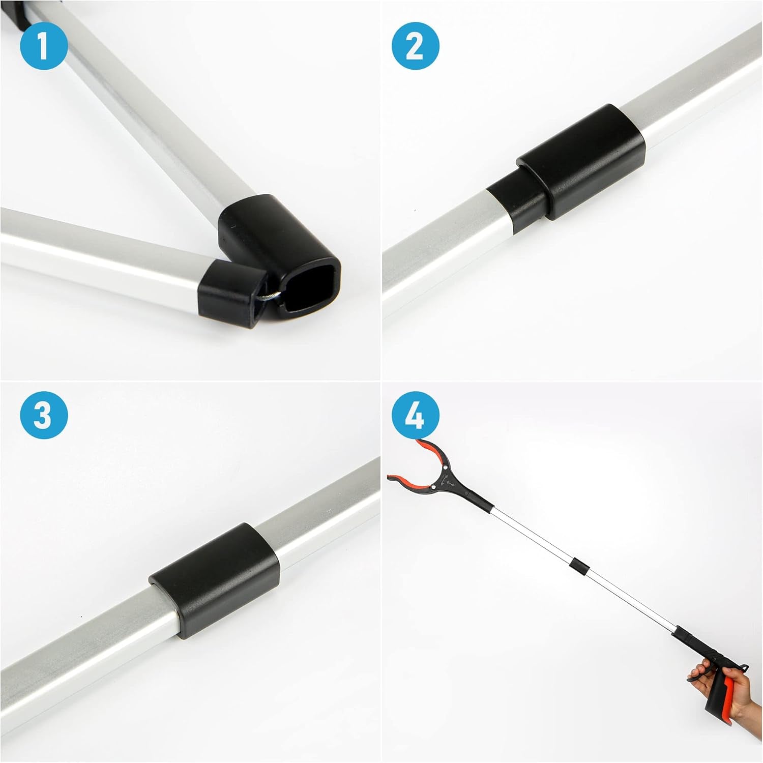 Grabber Reacher Tool, 32" Grabbers for Elderly, Lightweight Extra Long Handy Trash Claw Grabber, Mobility Aid Reaching Assist Tool for Trash Pick Up, Nabber, Litter Picker, Arm Extension (Orange1)