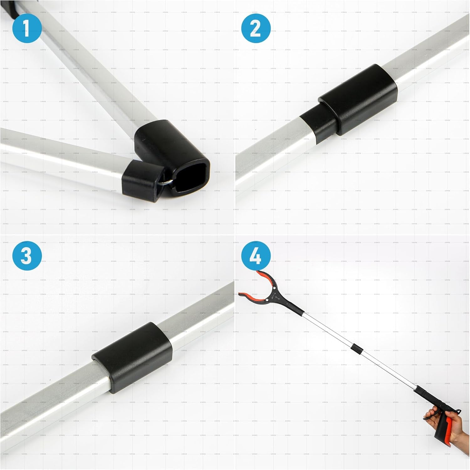 Grabber Reacher Tool, 32" Grabbers for Elderly, Lightweight Extra Long Handy Trash Claw Grabber, Mobility Aid Reaching Assist Tool for Trash Pick Up, Nabber, Litter Picker, Arm Extension (Orange3)