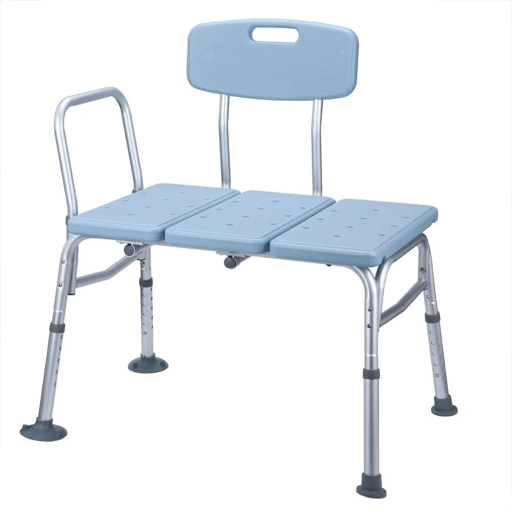Bath & Shower Transfer Bench - Adjustable Handicap Shower Chair - Medical Bathroom Accessibility Aid for Elderly, Disabled, Seniors & Bariatric