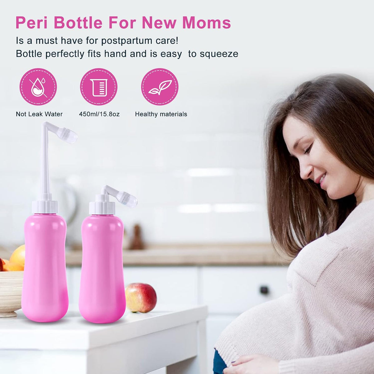 Portable Bidet Travel Large Capacity 15.8Oz Personal Toilet Handheld Pink