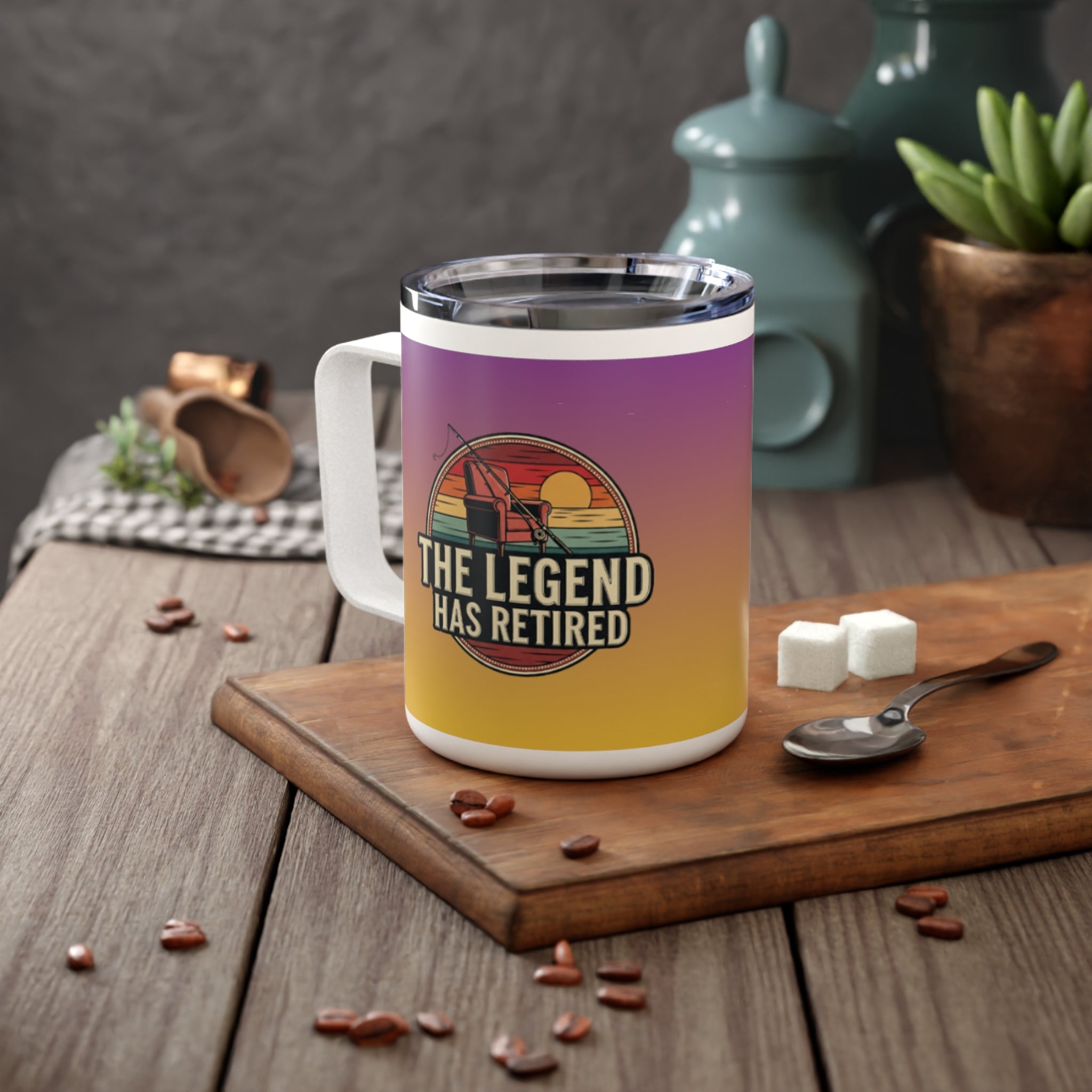 The Legend Has Retired - Big Age Energy Insulated Coffee Mug