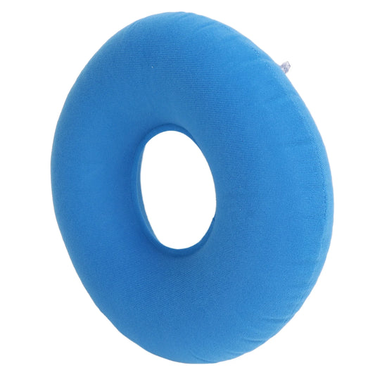 Inflatable Bed Sore Pads, Breathable Leakproof Butt Donut Pillow Soft Plug 14.96In Diameter for Wheelchair Light Blue
