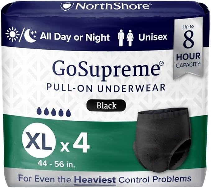 NorthShore GoSupreme Overnight Incontinence Underwear – Maximum Nighttime Protection