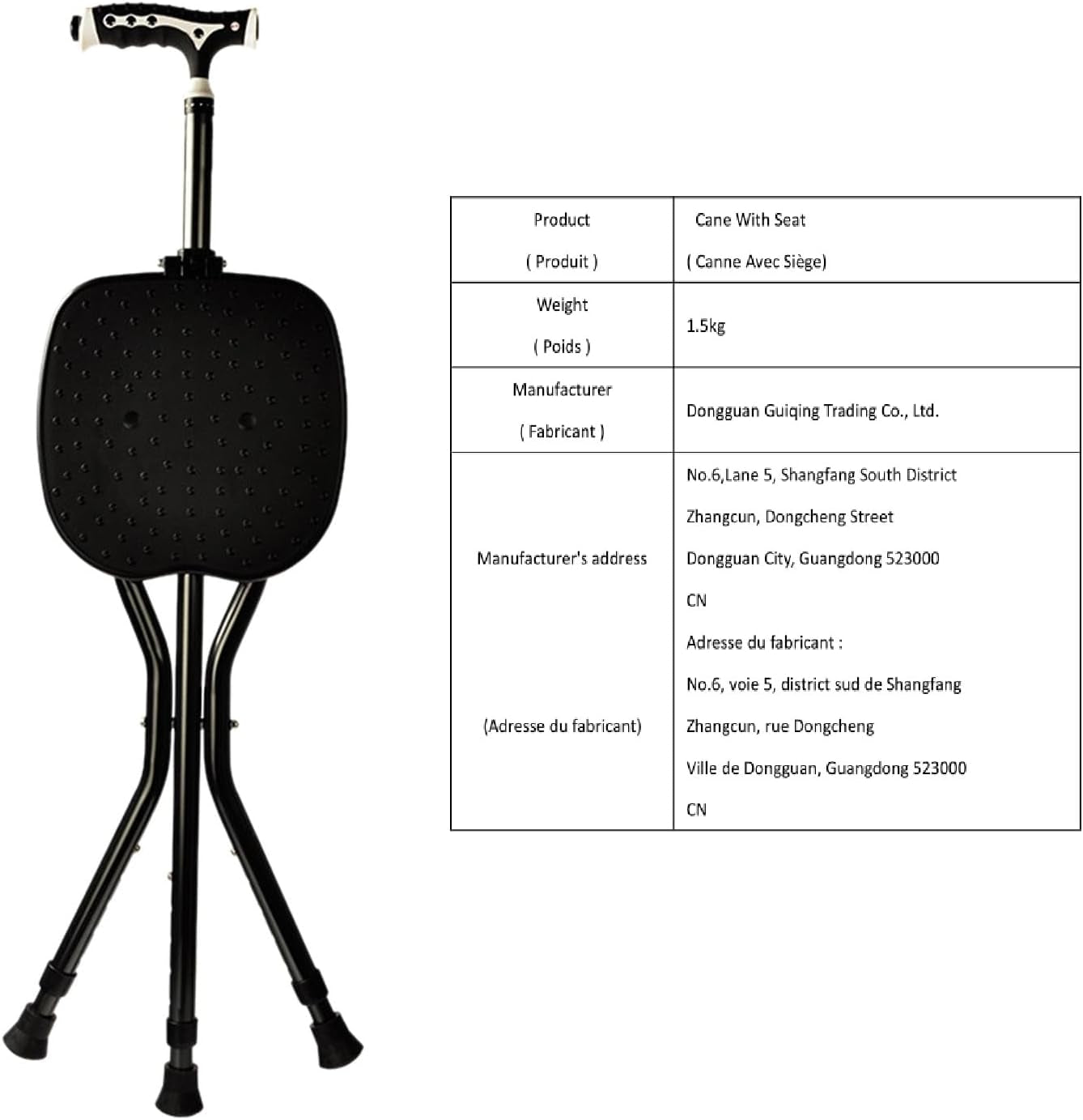 Hold 440 Lbs Folding Canes with Seat Walking Stick Height Adjustment Cane Seat Capacity Frosted Handle with Magnetic Therapy Stone Crutches Stool