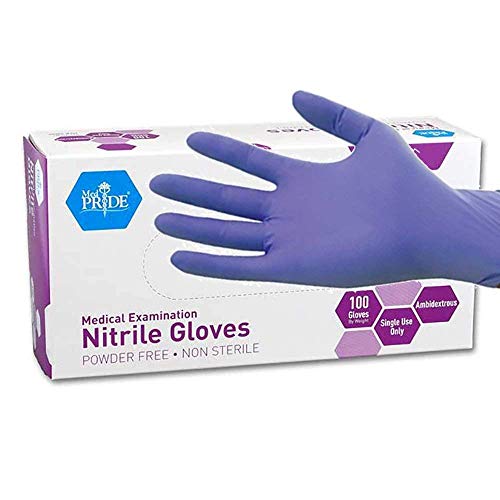 MedPride Powder-Free Nitrile Exam Gloves – Large, 100 Count (Pack of 10)
