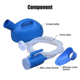 Urinal Bottle 2000Ml Urinal Potty with Lid and Extension Tube Outdoor Urinal Chamber Pot for Men Women Camping Car Travel