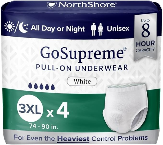 NorthShore GoSupreme Overnight Incontinence Underwear – Maximum Nighttime Protection