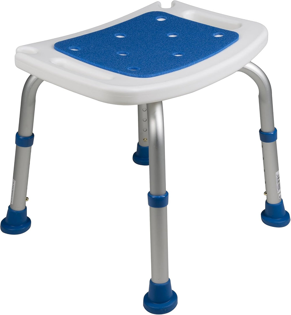 Bathroom Bench Shower Chair Safety Seat, Adjustable Grip Traction, Portable Medical Senior Aid, Foam Padded