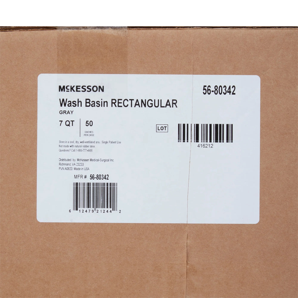 Wash Basin for Limb Soaking - Disposable Plastic Bin, 7 Qt, 50 Ct