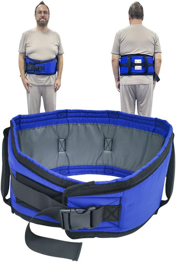 Ehucon Gait Belt for Seniors – 7 Padded Handles, Quick-Release Buckle, Lift Assist Safety Strap (Extra Large)