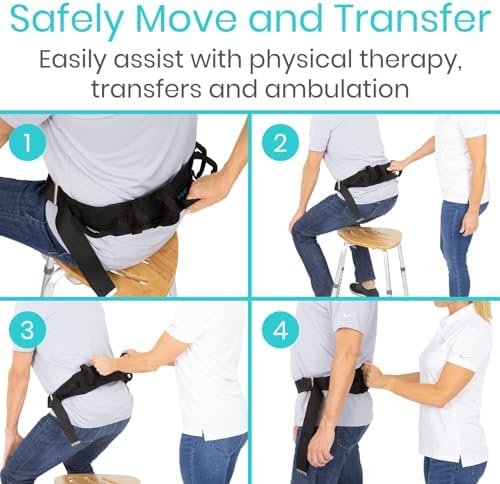 Vive Transfer Gait Belt with Handles – Safe & Comfortable Mobility Support