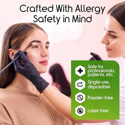 Inspire Black Nitrile Gloves – Heavy Duty 6 Mil, Chemical Resistant, Disposable, 100 Count