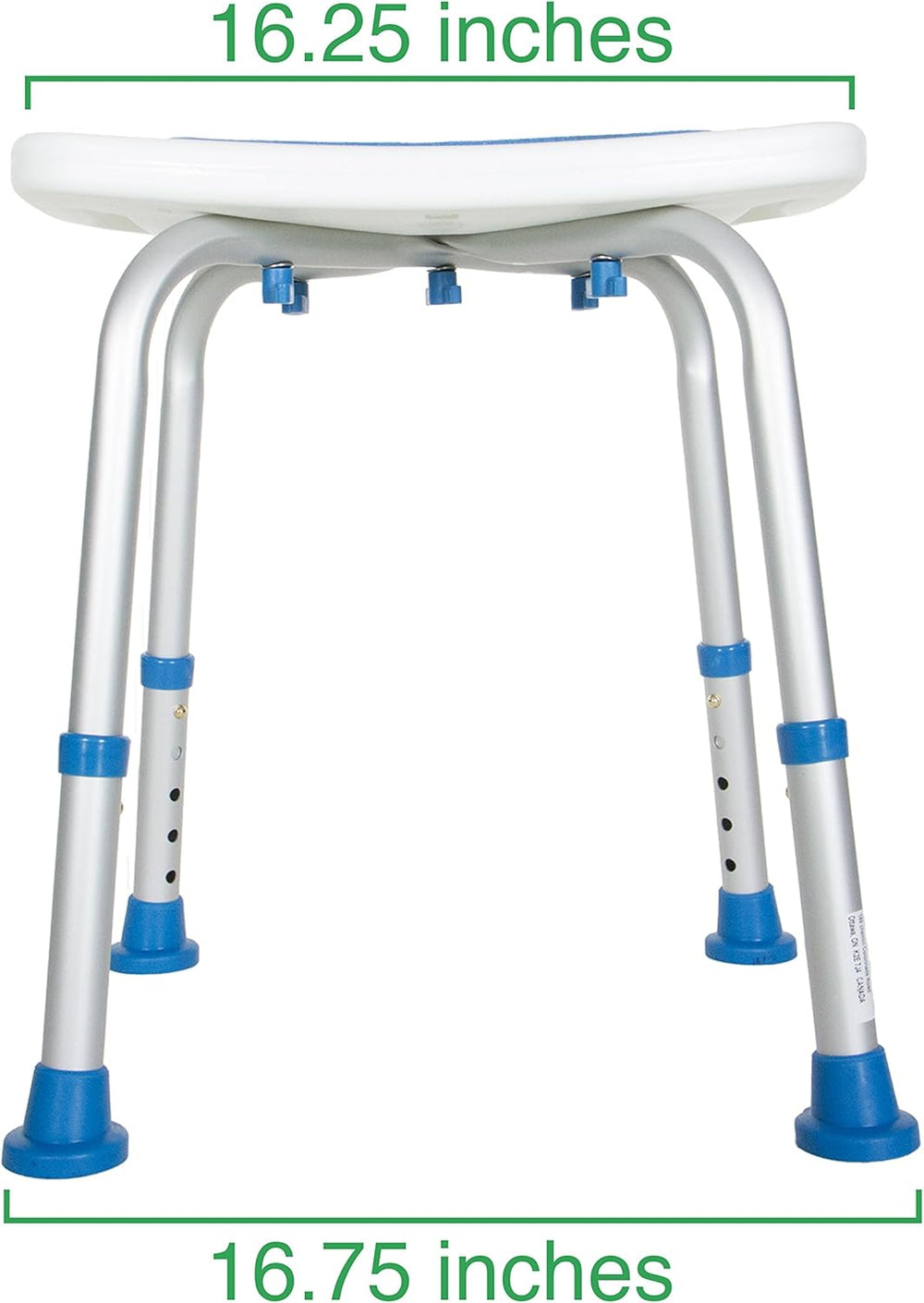 Bathroom Bench Shower Chair Safety Seat, Adjustable Grip Traction, Portable Medical Senior Aid, Foam Padded