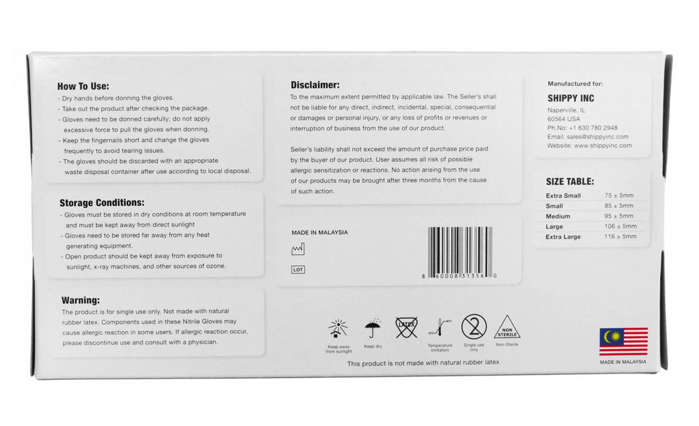 - Latex Free, Powder Free, Disposable Nitrile Exam Gloves (Large, Case of 10 Boxes (1000 Unit))