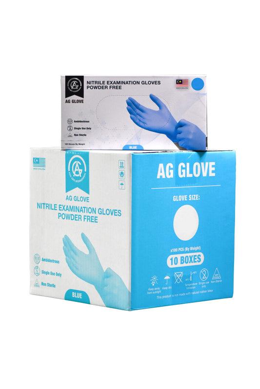 - Latex Free, Powder Free, Disposable Nitrile Exam Gloves (Large, Case of 10 Boxes (1000 Unit))