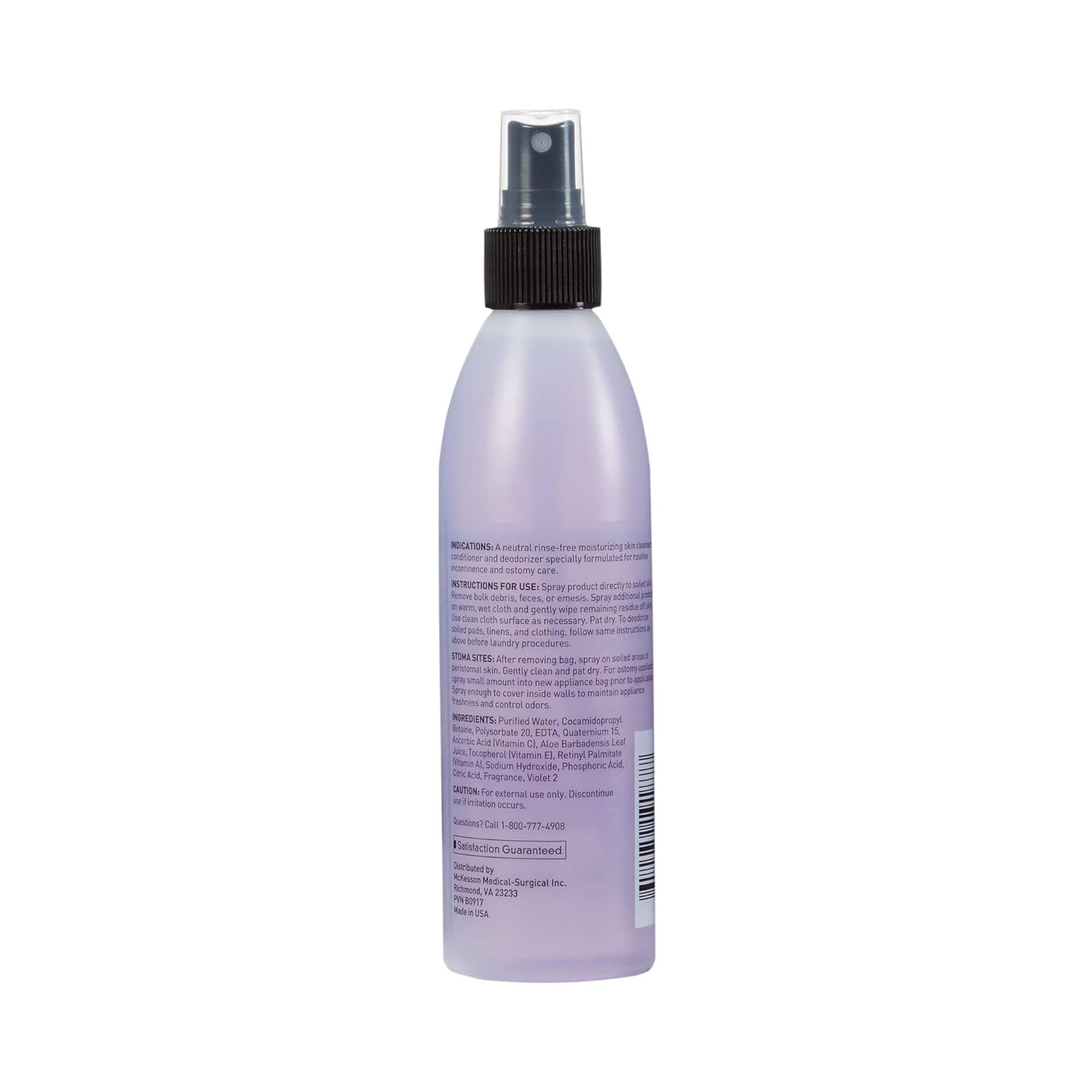 McKesson Perineal Skin Cleanser with Aloe – Rinse-Free Body Wash for Incontinence or Ostomy Care